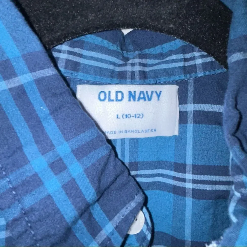 Old Navy Boys’ Plaid Stripe Floral Print Polo Button Down Shirt Lot of 4